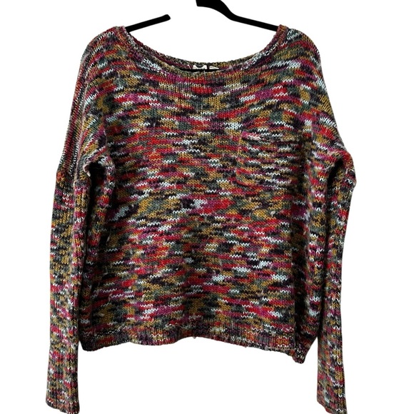 Roxy Sweaters - Roxy Red and Pink Crew Neck Sweater